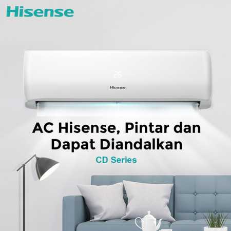 Hisense AC Air Conditioner Standard 1.5 PK / 1 1/2PK - AN12CDG (Indoor+Outdoor Unit Only)