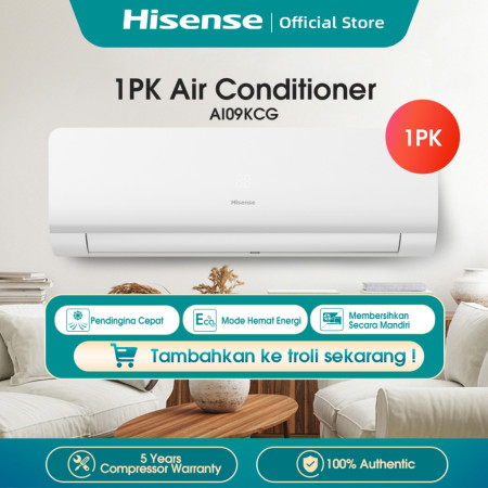 Hisense Air Conditioner AC 1 PK Standard- AI09KCG (Indoor+Outdoor Unit Only)