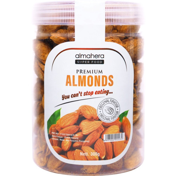Kacang Almonds Almahera Premium 300Gr - Cemilan Sehat