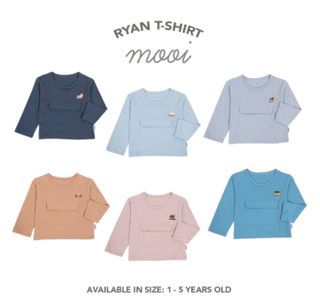 Mooi Kaos Anak Lengan Panjang Ryan Tshirt