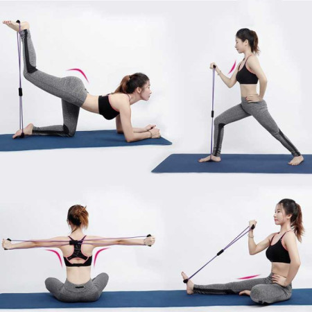 Tali Stretching Latihan Yoga Fitness Peralatan Kebugaran Elastic Band