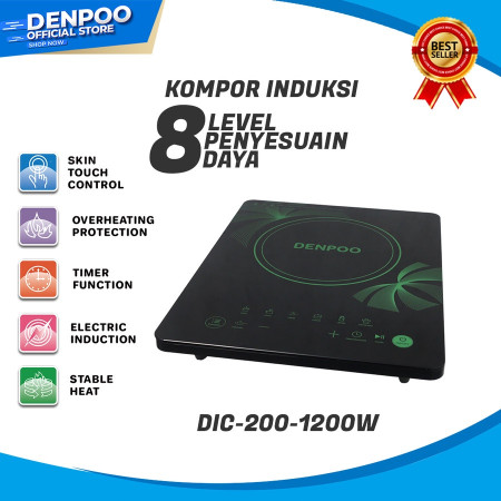 Denpoo Kompor induksi Touch Screen Low Watt DIC 200-1200