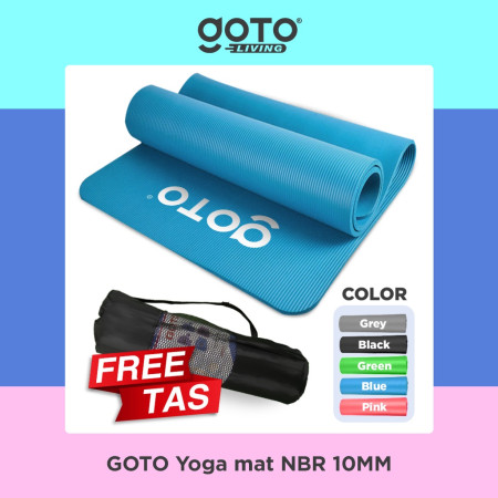 Goto Matras Alas Yoga Nbr Senam Mat 10 Mm Anti Slip Free Bag Tebal