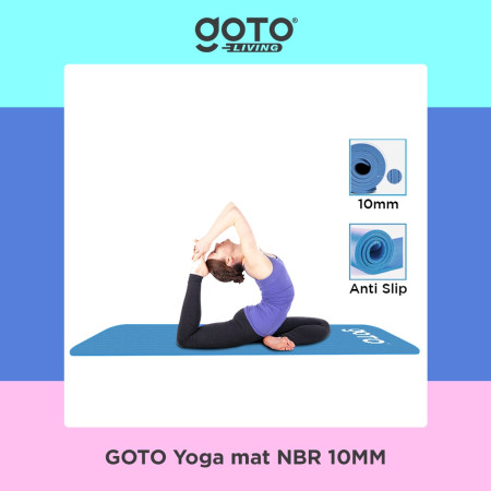 Goto Matras Alas Yoga Nbr Senam Mat 10 Mm Anti Slip Free Bag Tebal