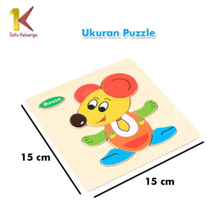 Satu Keluarga Mainan Puzzle Kayu Anak 3D M23 Mainan Edukasi Puzzel Kayu Jigsaw Wooden Toys