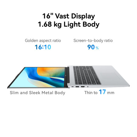 HUAWEI MateBook D 16 Laptop | 16GB + 1TB | Up to Intel® Core™ i9-13900H | 70Wh Battery