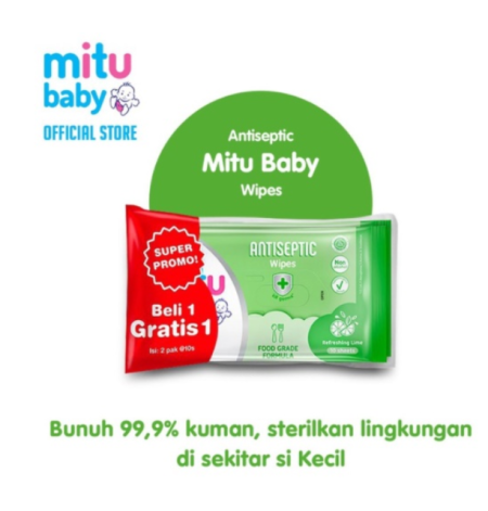 Mitu Baby Tisu Basah Antiseptic 2 x 10 pcs