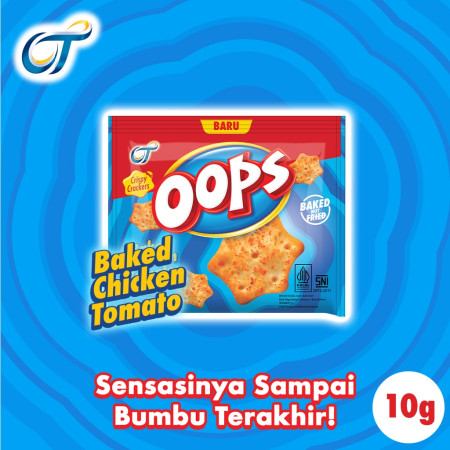 Oops Star Baked Chicken Tomato 10GR - [1 Renceng Isi 10 Pcs]