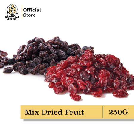 Granola Addict - Mix Dried Fruit (Raisin, Cranberry) 250G
