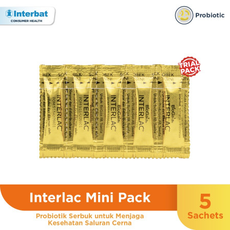 Interlac Probiotik Mini Pack 5 Sachets - Menjaga Saluran Pencernaan