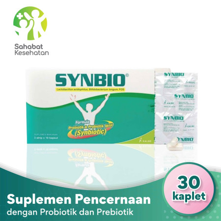 Synbio 30 Kapsul Suplemen Probiotik dan Prebiotik Dewasa