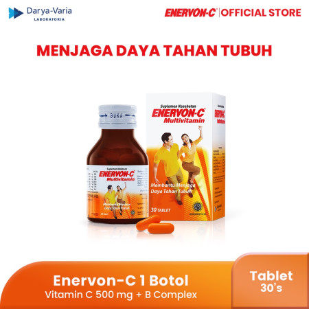 Enervon-C Vitamin C dan B Complex Isi 30 Tablet (1 Botol x 30 Tablet)