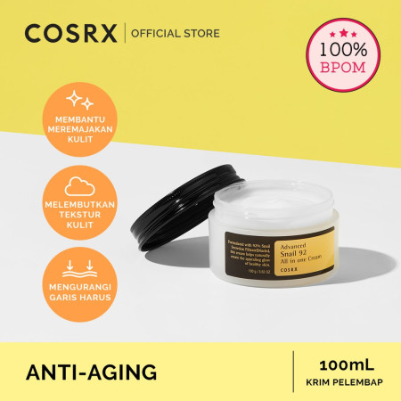 COSRX Advanced Snail 92 All in One Cream Skin Care - 100 ML (Krim multifungsi untuk anti penuaan)