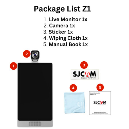 SJCAM Z1 Live Streaming Device 4K Camera FHD 15.6 Inch TouchScreen LCD