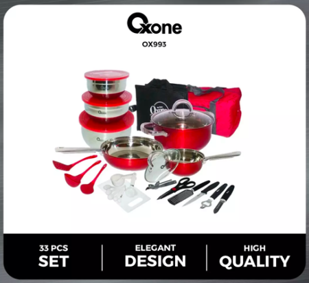 Oxone OX993 Set Panci Peralatan Dapur 33 Pcs Kitchen Tools