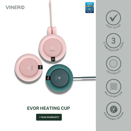 Vinero Evor Electric Heating Cup Mat Portable Warm Pad Smart Heater