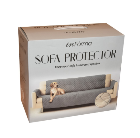 Informa Sarung Pelindung Sofa 160X245 cm 3 Seater Reversible - Cokelat/Tan Sofa Protector Sarung Penutup Tempat Duduk Alas Sofa