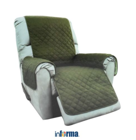 Informa Sarung Pelindung Sofa Recliner 165X195 cm 1 Seater - Hijau Sofa Protector Sarung Penutup Tempat Duduk Alas Sofa