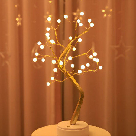 PPLUS Lampu Tidur Model Pohon Ranting Unik Colokan USB / Tenaga Baterai Dekorasi Kamar Kawat Tumblr LED