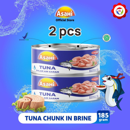ASAHI Tuna Chunk in Brine 185 gr - Buy 1 Get 1