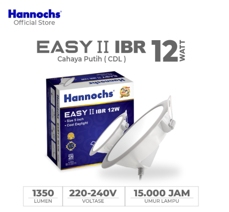 Hannochs Lampu Downlight LED EASY II 12W IBR Cahaya Putih INBOW