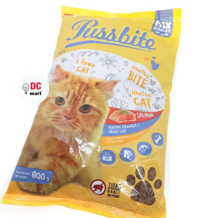 PUSSBITE Cat Food Kemasan 800 Gr / Makanan Kering Kucing Freshpack