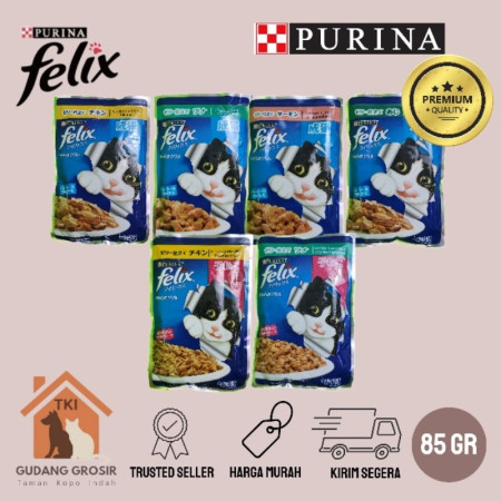 Felix Pouch 85gr Cat Wet Food Makanan Basah Kucing