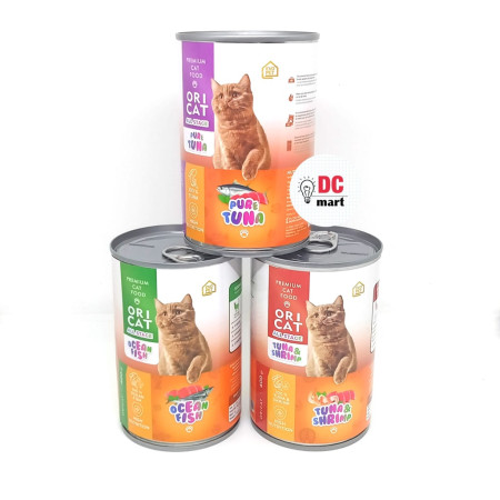 ORICAT KALENG 400Gr / ORI CAT Kaleng Makanan Kucing Basah Adult & Kitten