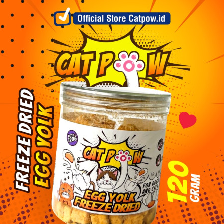 CATPOW Freeze Dried Pet Snack for Dogs Cats 100 Gram Kuning Telur Kering Raw Food Snack Kucing