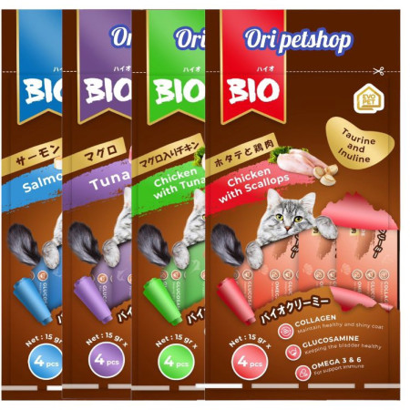 2V2B-I cemilan kucing bio creamy treats 60gr snack untuk kucing 362