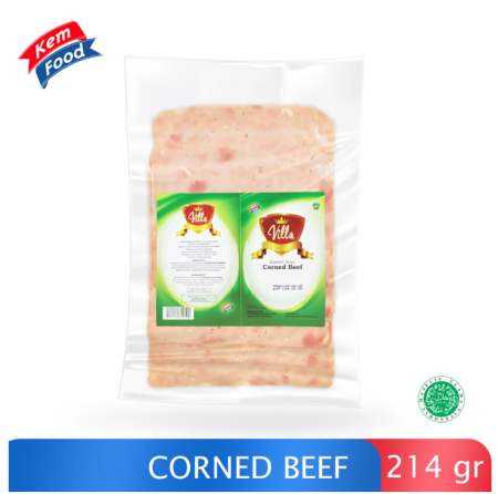 Villa Beef Corned - Kornet Daging Sapi Slice - 214gr