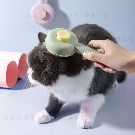 Sisir Bulu Kucing Tombol Sisir Kucing Otomatis Sisir Grooming Tombol Pet Grooming Comb