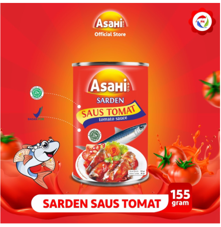 AsaHi Sarden Saus Tomat 155 gr
