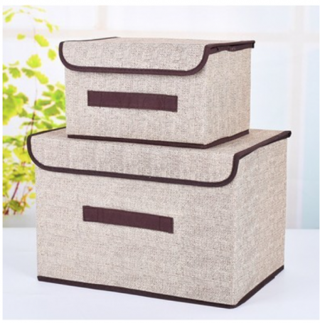 Kotak Tempat Penyimpanan Serbaguna Storage Box 2in1 Box Organizer - Cream