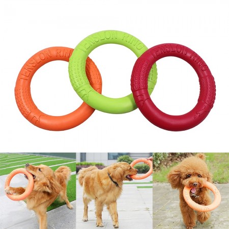Pet Flying Discs EVA Dog Training Ring Puller Resistant Bite Floating Toy