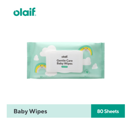 Olaif Gentle Care Baby Wipes 80 sheets - Tisu Basah Bayi / Tissue Bayi