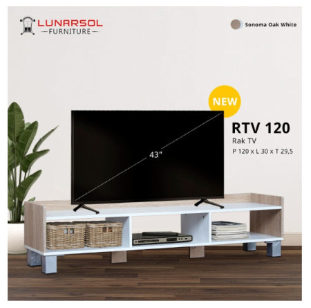 Rak Tv meja tv minimalis tipe RTV 120 Lunarsol Furniture