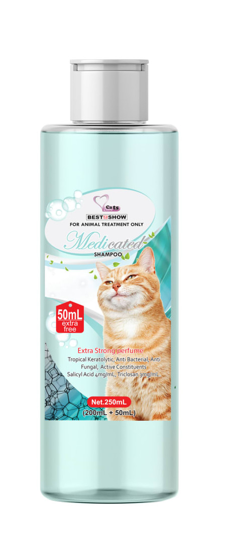 Best In Show Shampo Cat Medicated Shampoo 1 pcs x 250 ml