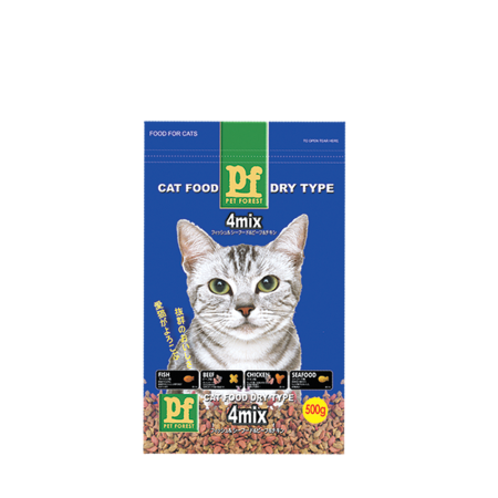 Pet Forest Cat Food 4 Mix 1 pouch x 500 g