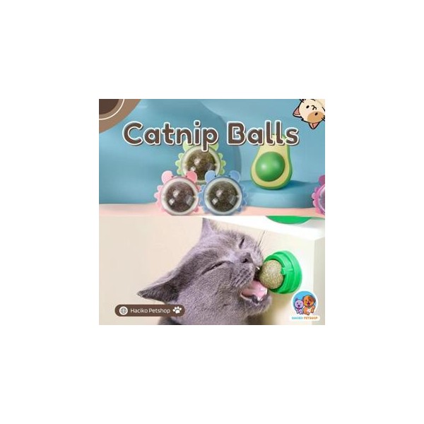 Catnip Kucing Anti Stress Alpukat Balls Makanan Hewan Berputar Bola/Cat Mint Ball Catnip