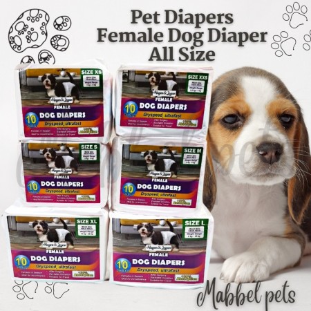 Pet Diapers Female Dog Diapers All Size Popok Anjing Betina