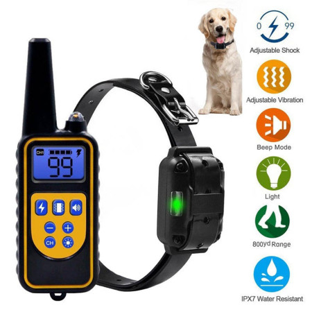Pet Dog Training Shock Collar Stop Barking Device 1000 Meter Remote