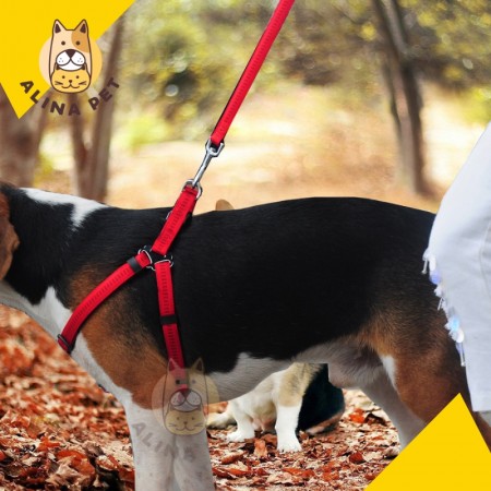 Harness Anjing TEBAL EMPUK Dog Harness 1 SET Tali Tuntun Anjing Pet Harness Puffy Dog Leash
