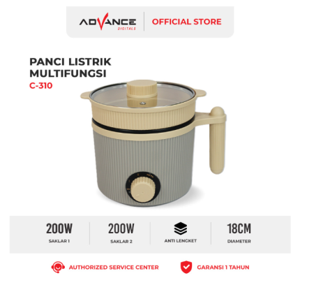Advance C-310 Panci Listrik Elektrik Multifungsi Warmer Steamer Cooker