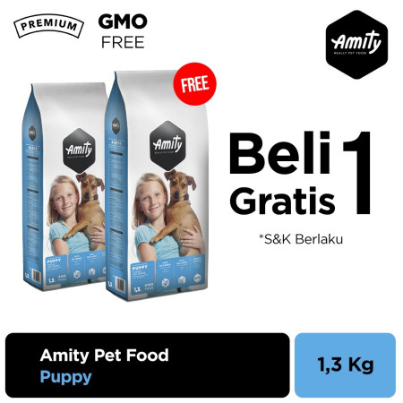 Amity Dog Food for Dog all breeds 1,3kg - makanan anjing