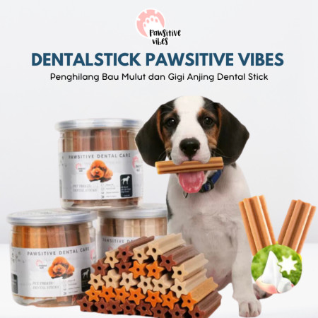 Dentalstick Pawsitive Vibes untuk Anjing - Dog Treats - Snack Anjing - Pembersih Gigi Anjing