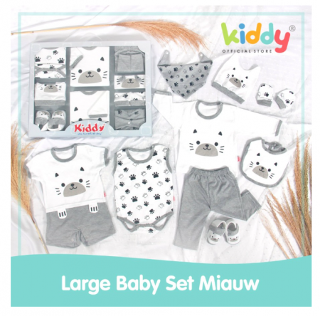 Baby Gift Set Hampers New Born Besar Isi Setelan Pakaian Set Grey