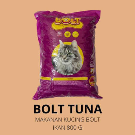 BOLT TUNA - makanan kucing kering bolt tuna ikan 800gr