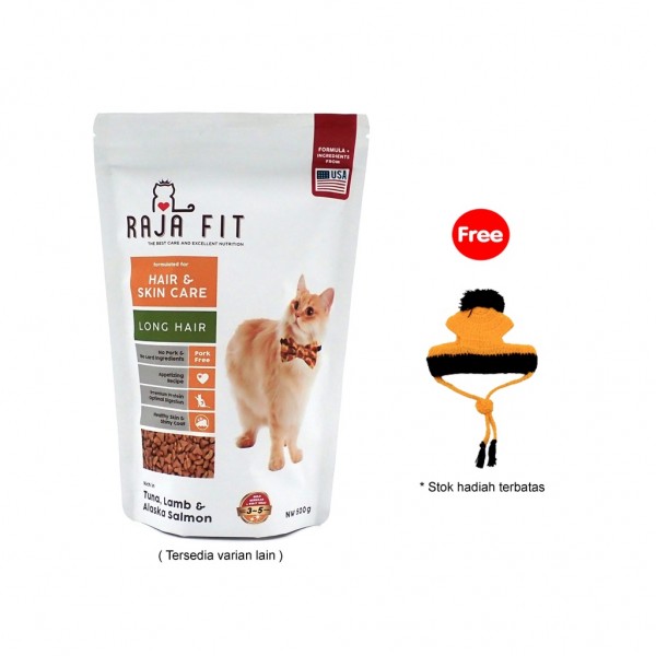 Makanan Kucing Raja Fit Cat Food Hair & Skin Care - Long Hair 500gr