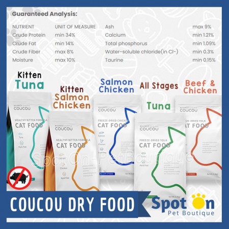COUCOU Dry Food 1.5 Kg & 500 Gr | Cou Cou Kitten & All Life Stages | Makanan Kering Kucing